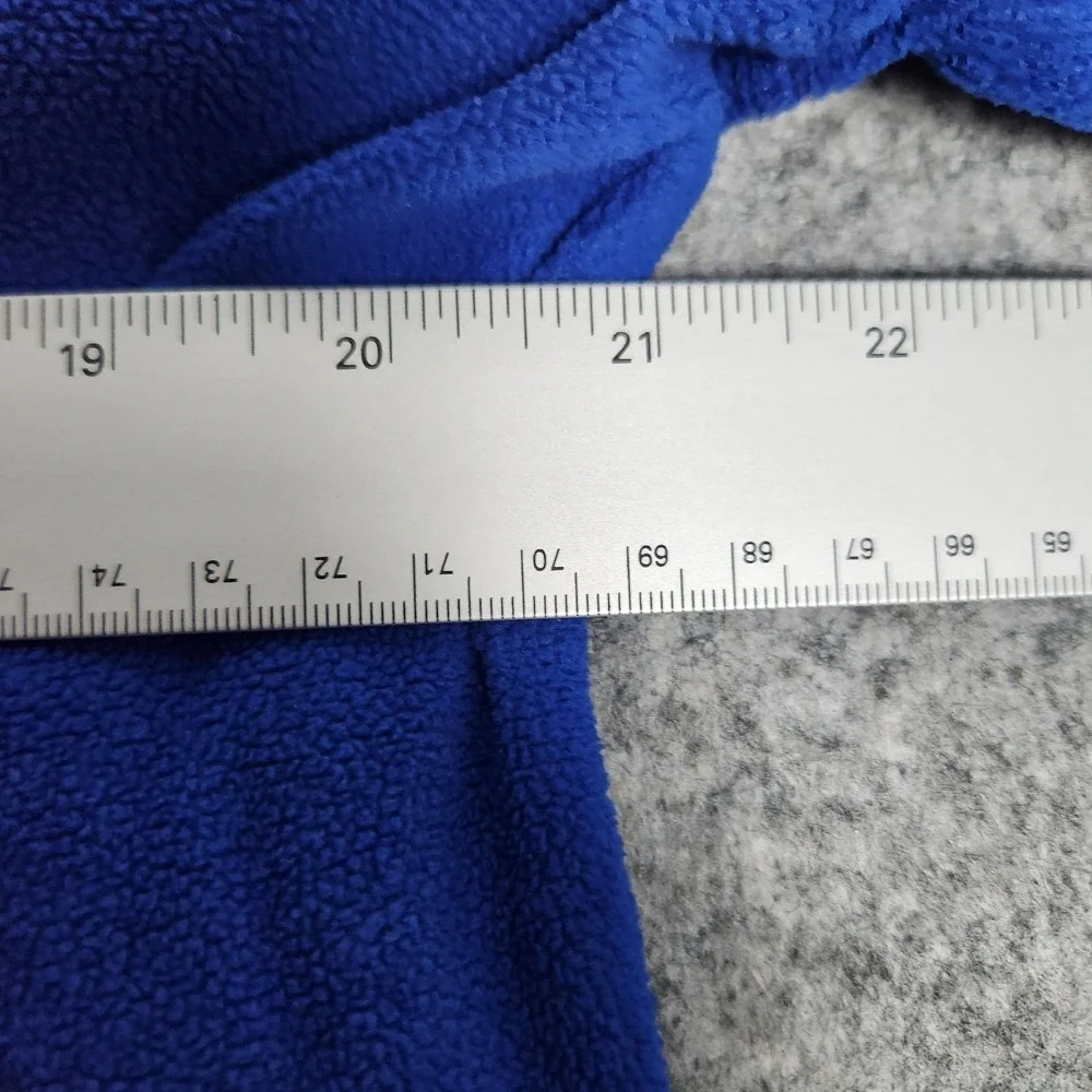 The North Face POLARTEC Classic Quarter Zip‎ Fleece Jacket Men L Blue Pullover - Picture 6 of 7